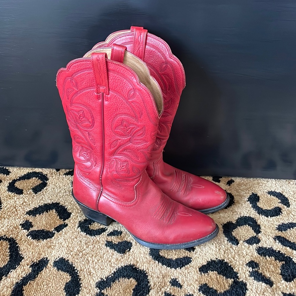 Red Ariat Cowboy Boots